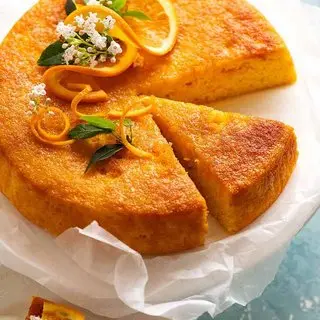Fresh Orange Almond Tem slice