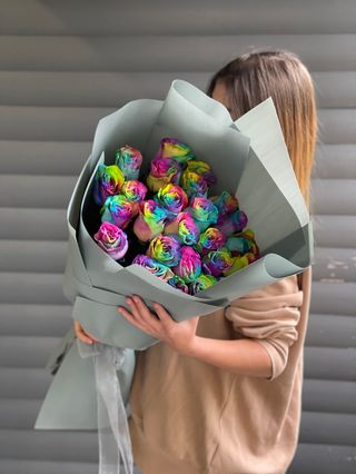 Троянда Rainbow 15 шт