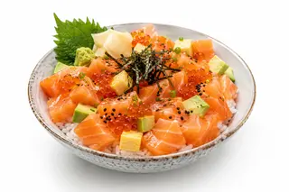 Chirashi salmone