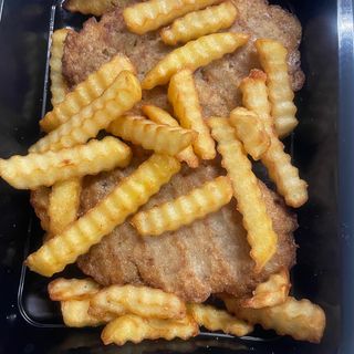 Kotlet mielony wołowo-wieprzowy 2szt z frytkami 100gr. 