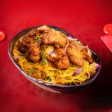 Tallarines Fritos Con Pollo Karaage