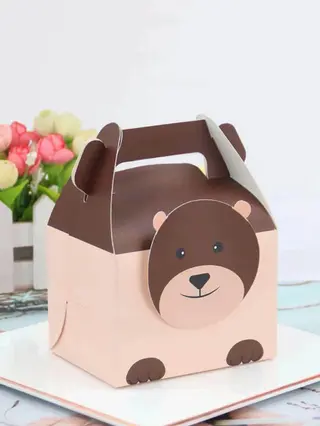 Caixa de presente com estampa Urso