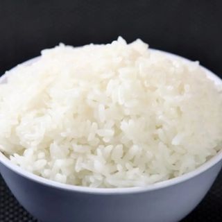 White rice and stew with small Chicken/Turkey 