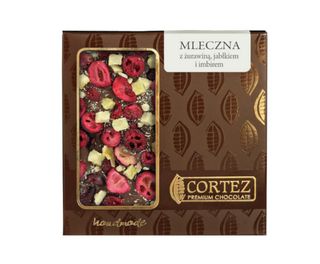 CZEKOLADA MLECZNA Z ŻURAWINĄ, JABŁKIEM I IMBIREM 85G