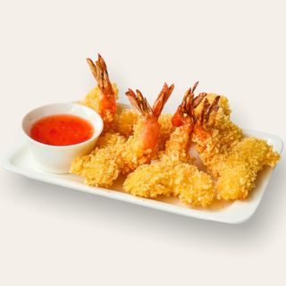 Великі тигрові креветки в темпурі (480г/12шт)