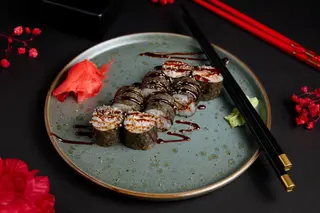 Маки с копченым угрем/ Maki cu țipar afumat