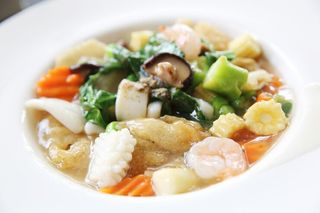 F009 Gnocchi di riso saltati con frutti di mare