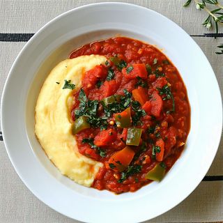 Ardei copți sote cu mamaliguta