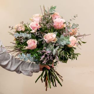 Ramo romántico 9 Rosas rosadas