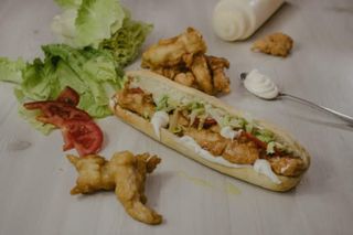 Baguette vegetal con pollo