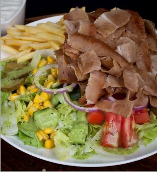 Zestaw z mięsem kebab duży