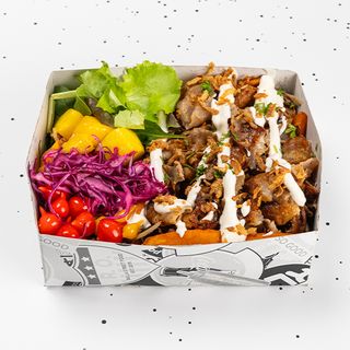 Chicken Kebab Over Sweet Potato