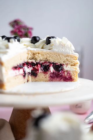 White Forest Sponge Sliced