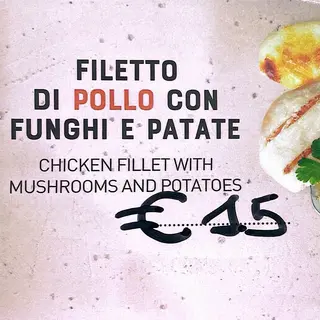 Filetto di pollo con funghi e patate