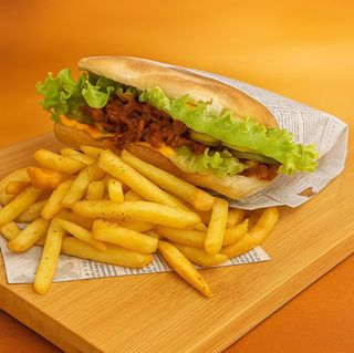 Чабата с дърпано свинско