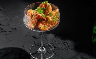 Creveți cu sos în stil asiatic