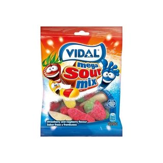 Gomas Mega Sortido Acido Vidal 90 gr