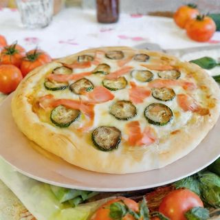 Salmone, panna, zucchine integrale