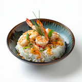 136. Ku-Bak con Gambas (Arroz Tostado)