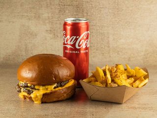 Дабл Велетень Суперсирний бургер меню 