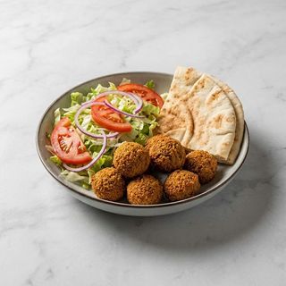 Piatto falafel e pane
