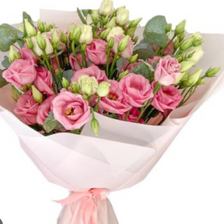 Bukiet różowej eustomy  