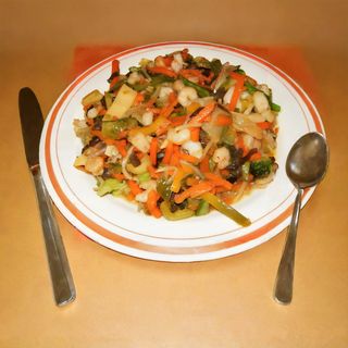 Gambas Con Verduras