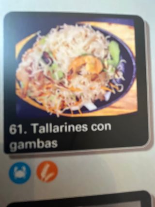 Tallarines Con Gambas