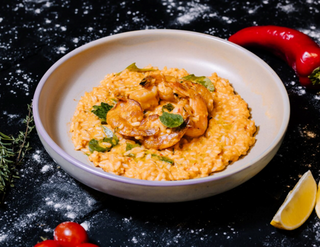 Risotto con gamberi