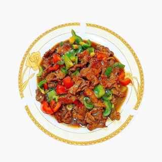 F6. Vită cu ardei verde 青椒牛肉