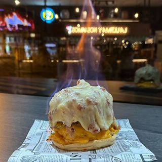 THE CORNER ON FIRE BURGER