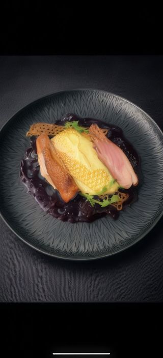 Качина грудка з кукурудзяною полентою