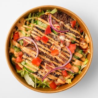Keto burger salata