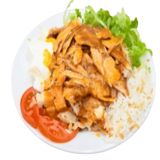 plato kebab con arroz