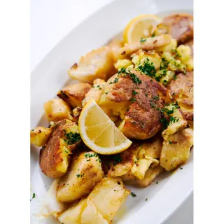 Pan Fried Garlic Fish With Chips