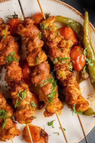Piatto spiedini di salsiccia