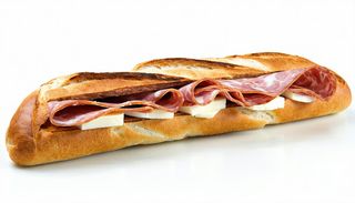 Panino porcellone - servito con patate fritte