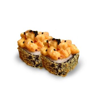 Maki frito con salmon picante 