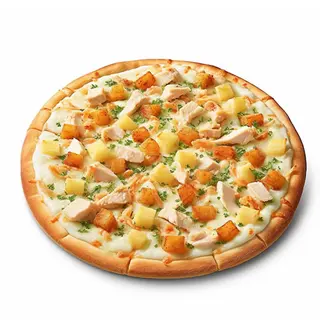 Pizza De Pollo Con Piña  (Mediana)