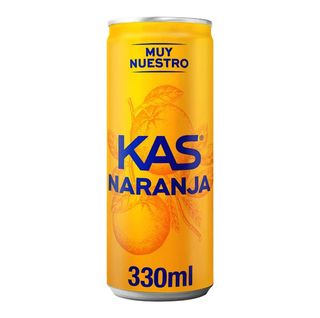 KAS Naranja Zero Refresco con gas sabor Naranja sin Azúcar Lata 330ml