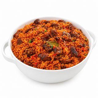 Jollof Rice With Assorted Meat