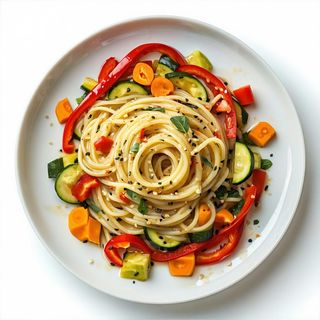 130. Spaghetti di soya con verdure