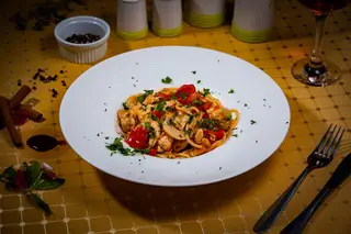 Spaghette cu pui 