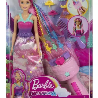 Papusa Barbie Dreamtopia Twist and style, cu accesorii pentru impletit... [4188924]