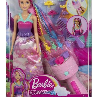 Papusa Barbie Dreamtopia Twist and style, cu accesorii pentru impletit... [4188924]