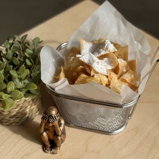 Crispy with powdered sugar