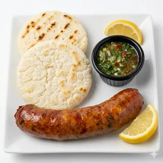 Chorizo Con Arepa De Maíz