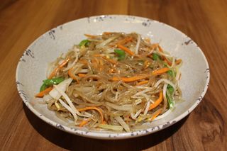 Fideos de boniato con verduras 
