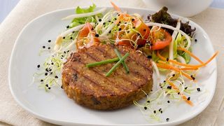 Hambúrguer Vegetariano no Prato