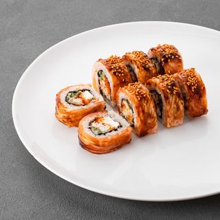 Unagi z opalanym łososiem